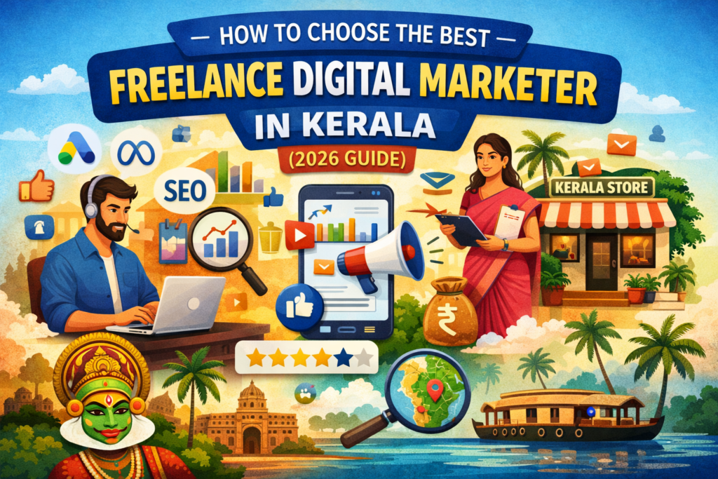 How to Choose the Best Freelance Digital Marketer in Kerala (2026 Guide) By Albin V.C – Digital Solution Architect, Trivandrum